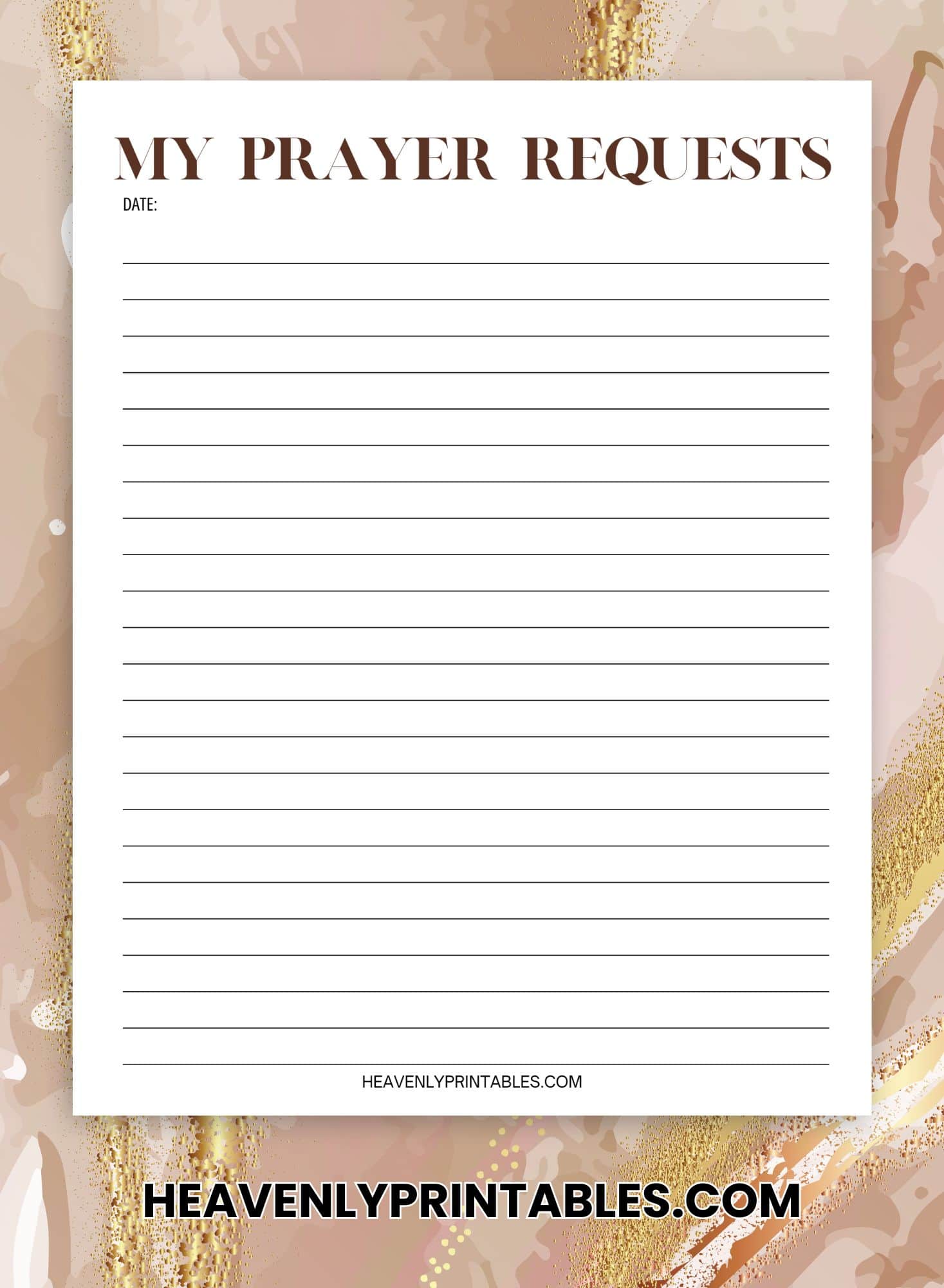 Coffee Themed Prayer Journal (Free PDF Printable) - Heavenly Printables