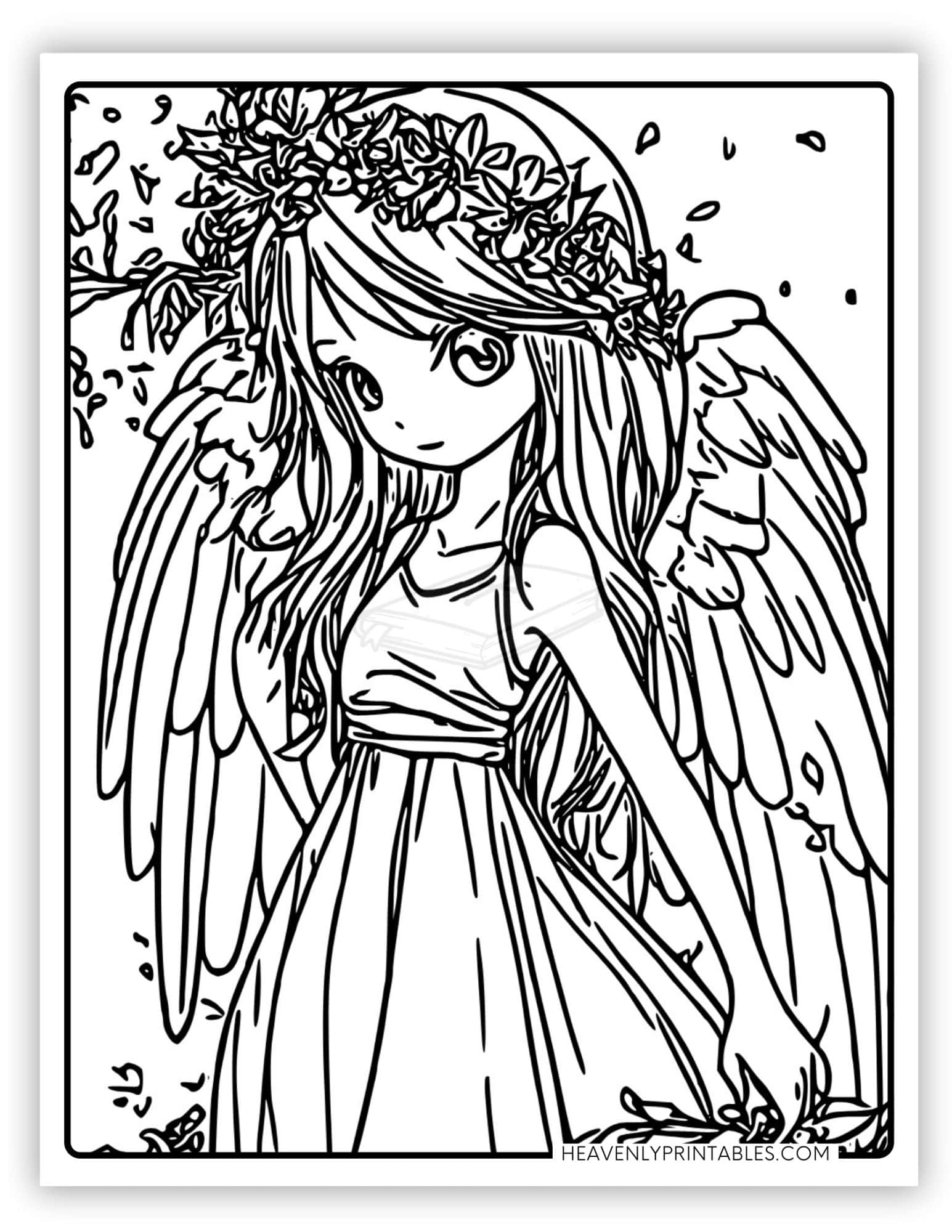 Angel Coloring Pages (Free PDF Printables) - Heavenly Printables
