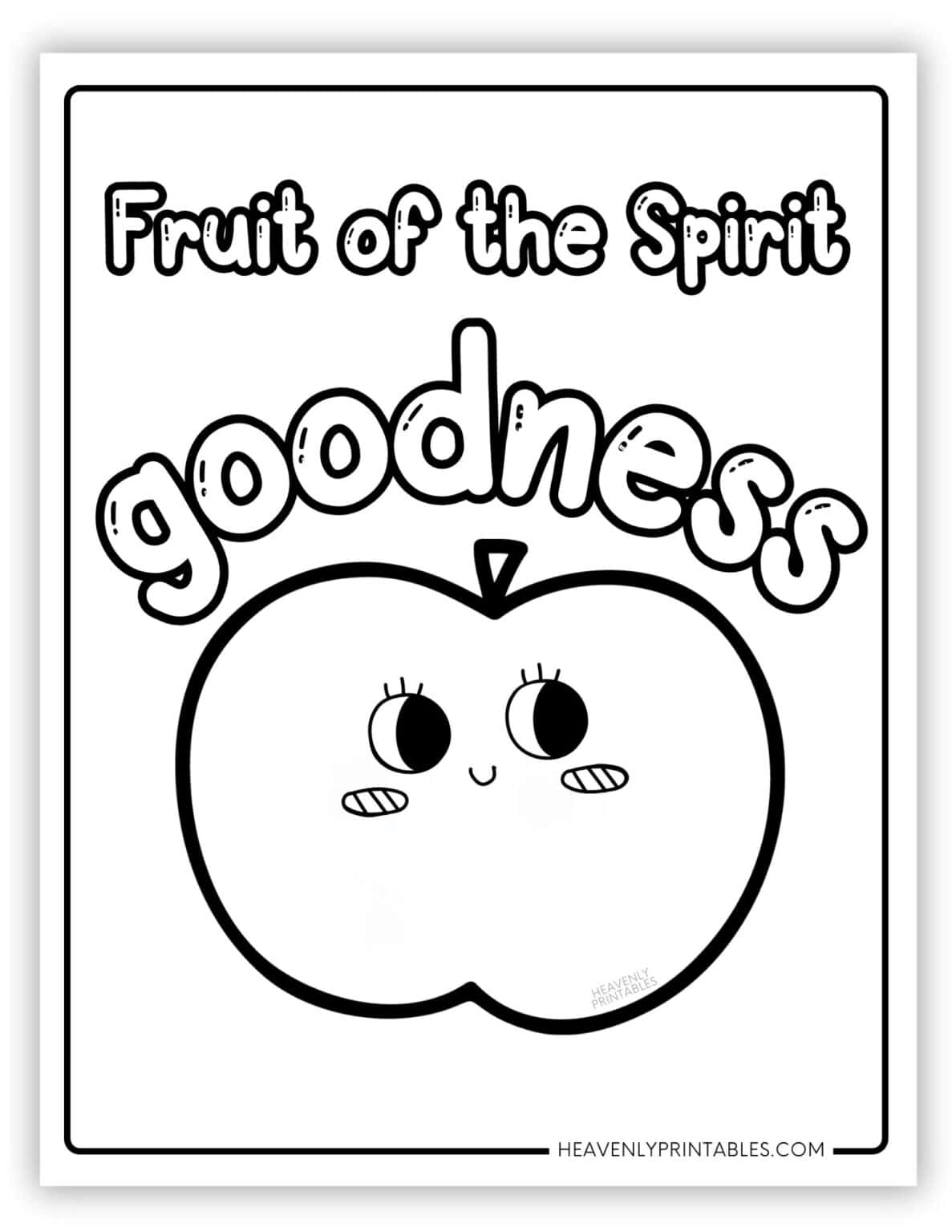 The Fruit of the Spirit Coloring Pages (Free PDF Printables) - Heavenly ...