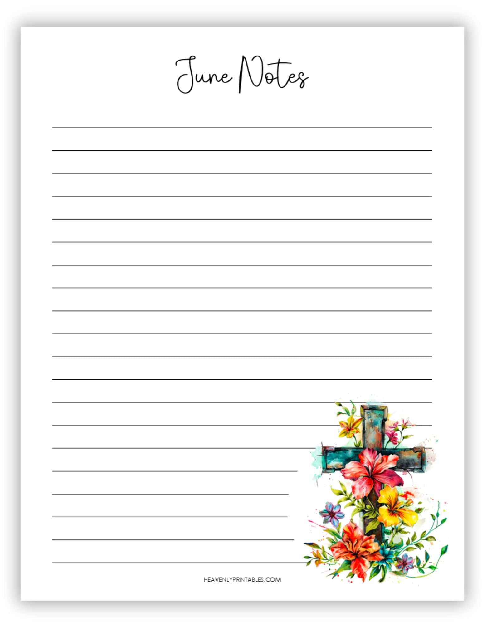 June Calendar Planner (Free PDF Printable) - Heavenly Printables