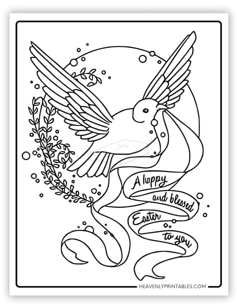 Vintage Easter Coloring Pages (Free PDF Printables) - Heavenly Printables