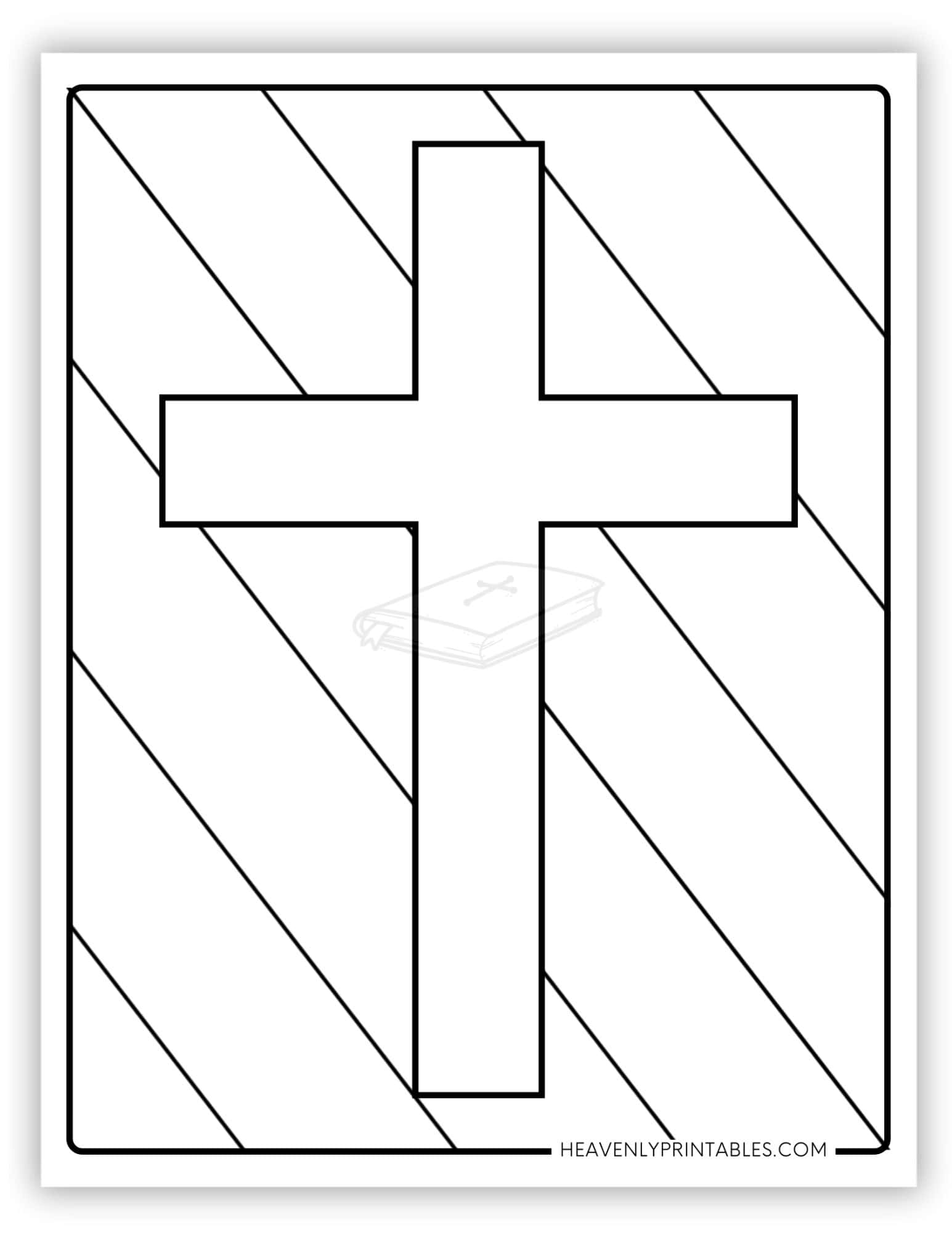 Cross Coloring Pages (Free PDF Printables) Heavenly Printables