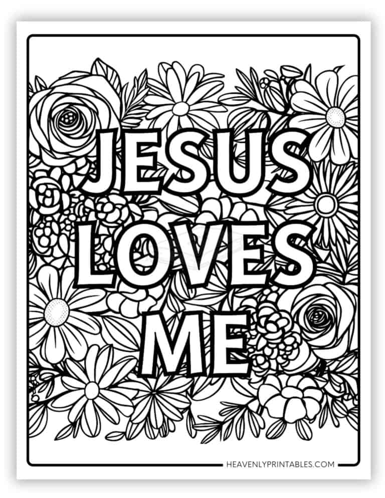 Jesus Loves Me Coloring Pages (Free PDF Printables) - Heavenly Printables