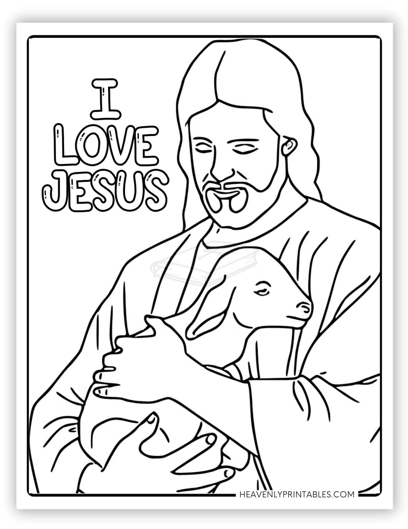 I Love Jesus Coloring Pages (Free PDF Printables) - Heavenly Printables