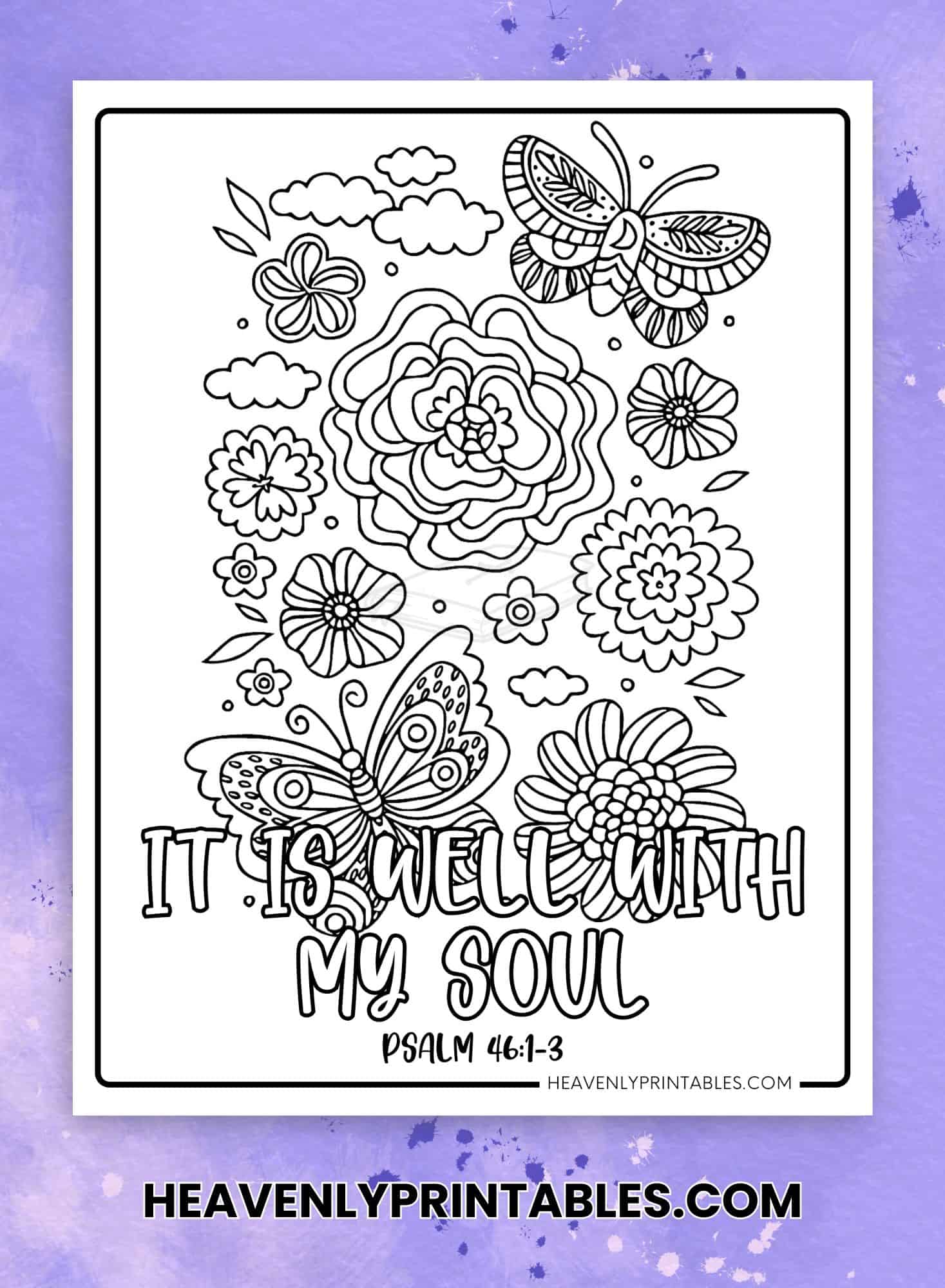 It Is Well With My Soul Coloring Pages (Free PDF Printables) - Heavenly