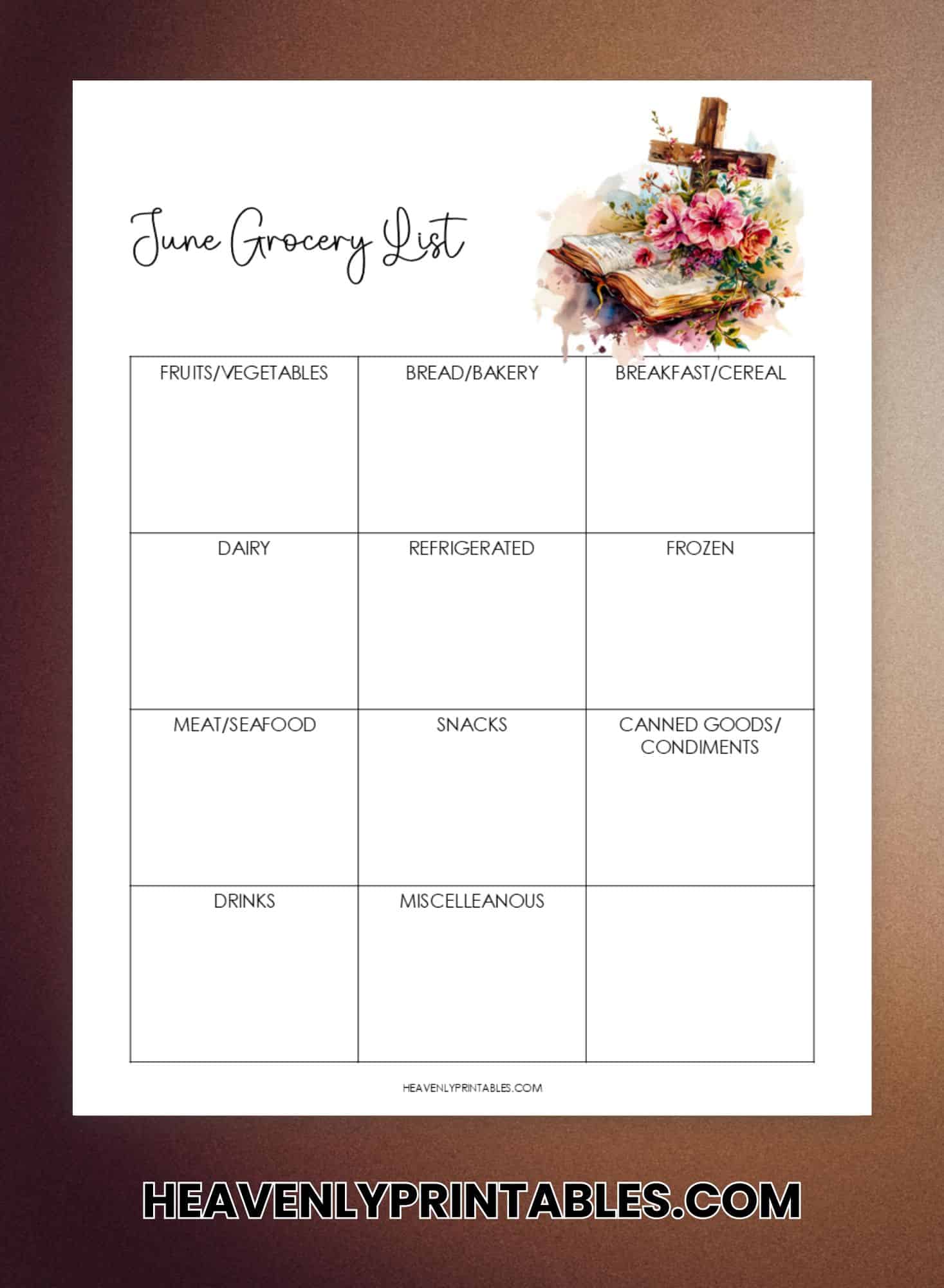 June Calendar Planner (Free PDF Printable) - Heavenly Printables