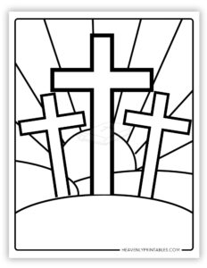 Cross Coloring Pages (Free PDF Printables) - Heavenly Printables