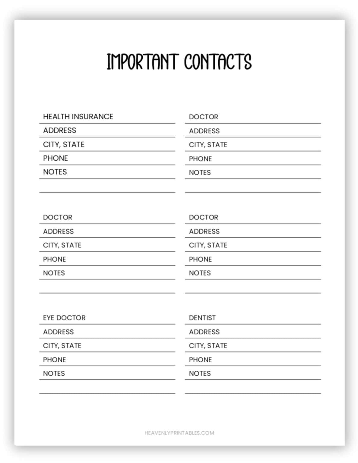 Final Wishes Planner (Free PDF Printable) - Heavenly Printables