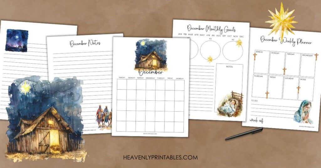 January Calendar Planner (Free PDF Printable) - Heavenly Printables